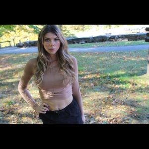 Tan crop top